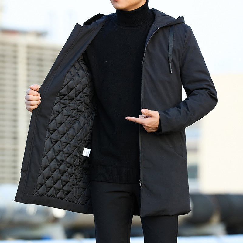 Winter Parka - Men's Hooded and Lined Waterproof Winter Jacket-Parkas-Chaps London-Black-M-Chaps London