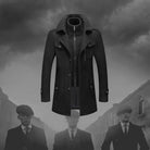 Wool Coat - Men's Mid Length Zip Up Jacket-Men's Wool Coat-Chaps London-Chaps London