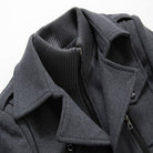 Wool Coat - Men's Mid Length Zip Up Jacket-Men's Wool Coat-Chaps London-Chaps London
