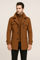Wool Jacket | Double Layer | Single Breasted | Winter Trench Coat | Men's Winter Jacket -Chaps London-Chaps London