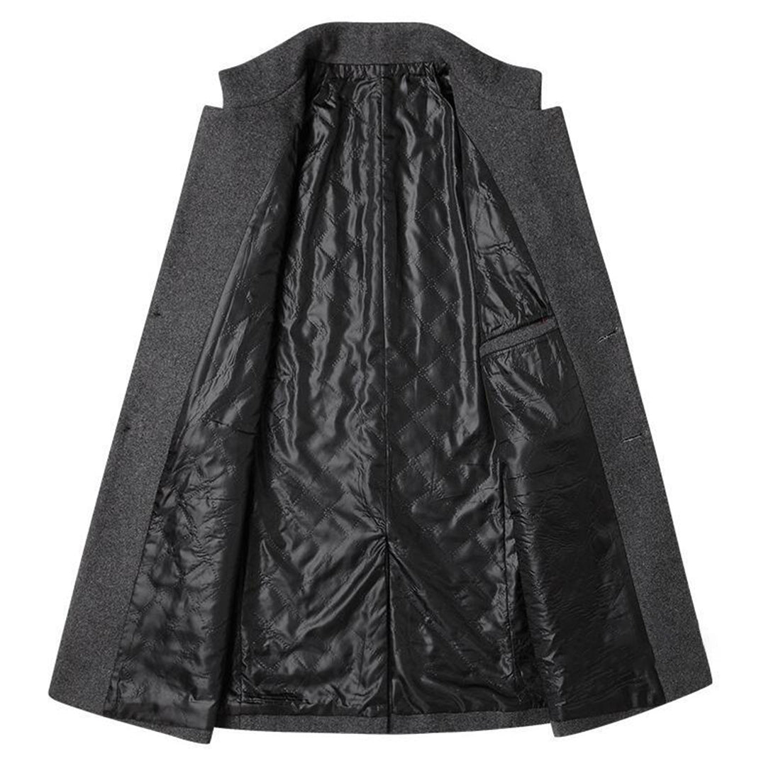 Wool Trench Coat - Single Breasted - Mid Length - Trench Coat - Men's Jackets -Fashion Men Others All-year-Chaps London-Chaps London