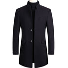 Wool Trench Coat - Single Breasted - Mid Length - Trench Coat - Men's Jackets -Fashion Men Others All-year-Chaps London-Navy Blue-M-Chaps London