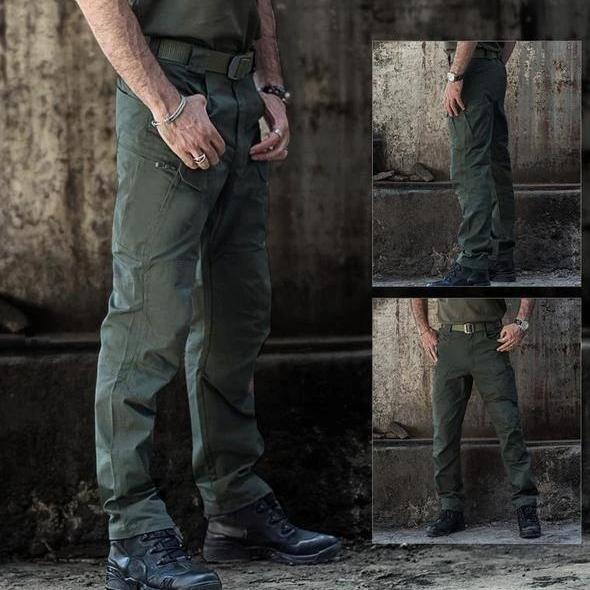 Work Pants - Men's Waterproof Straight Leg Tactical Cargo Pants-Chaps London-Green-S-Chaps London