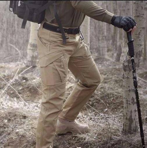 Work Pants - Men's Waterproof Straight Leg Tactical Cargo Pants-Chaps London-Khaki-S-Chaps London