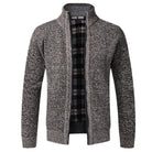 Zip-Up Cardigan | Full Zip | Long Sleeve | Knitted Cardigan | Men's Clothing-Fashion Men Jacket Bomber Fall-Chaps London-Coffee-XS-Chaps London