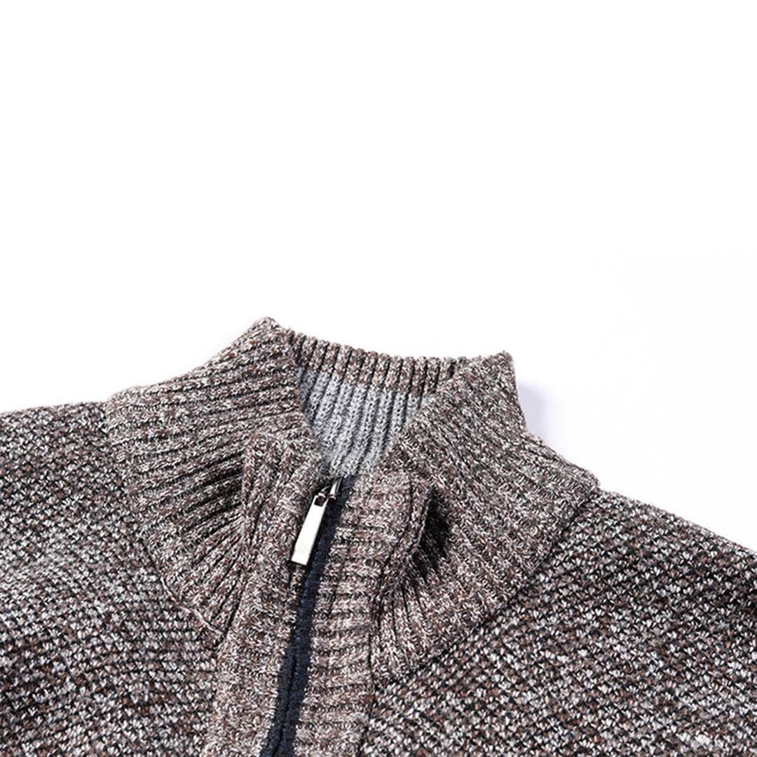 Zip Up Cardigan - Men's Knitted Long Sleeve-Fashion Men Jacket Bomber Fall-Chaps London-Chaps London