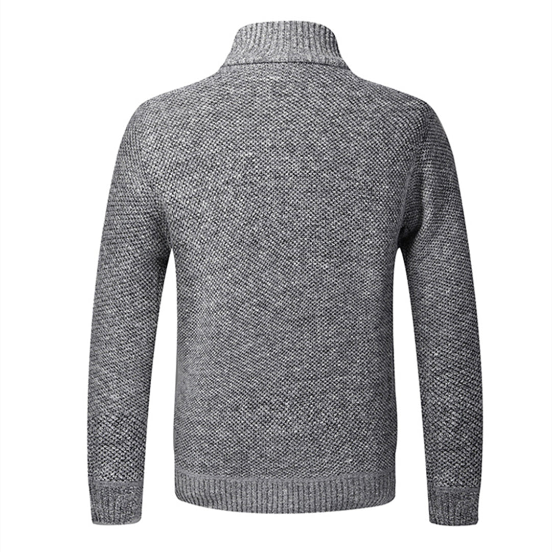 Zip Up Cardigan - Men's Knitted Long Sleeve-Fashion Men Jacket Bomber Fall-Chaps London-Chaps London
