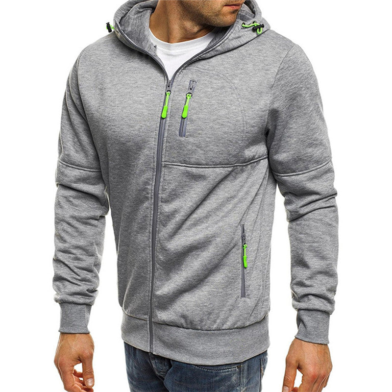 Zip-Up Hoodie | Winter | Pockets | Fleece Lined Hoodie | Hoodie for Men-Hoodie-Chaps London-Grey-M-Chaps London