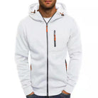 Zip-Up Hoodie | Winter | Pockets | Fleece Lined Hoodie | Hoodie for Men-Hoodie-Chaps London-White-M-Chaps London