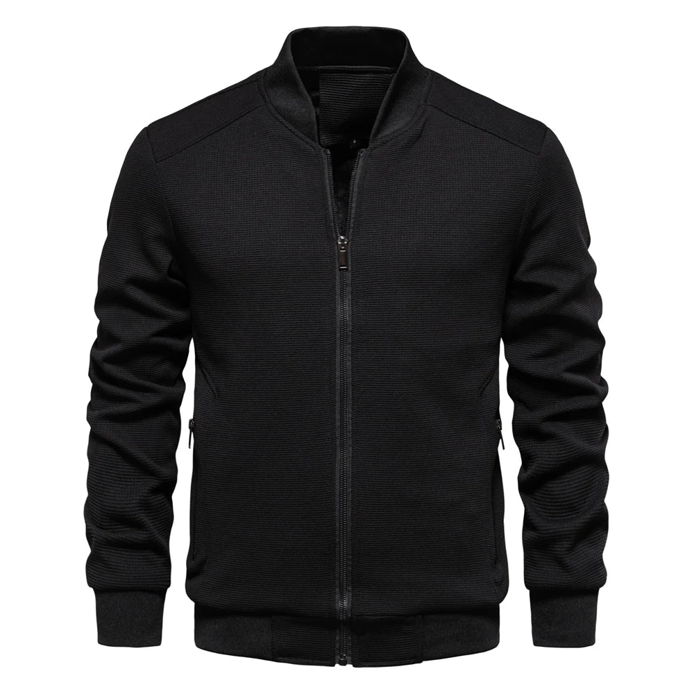 Zip Up Sweatshirt - Casual Men's Sweatshirt with Pockets-Sweatshirts-Chaps London-Black-S-Chaps London