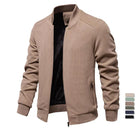 Zip Up Sweatshirt - Casual Men's Sweatshirt with Pockets-Sweatshirts-Chaps London-Khaki-S-Chaps London