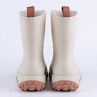 Beige men's wellies, back view