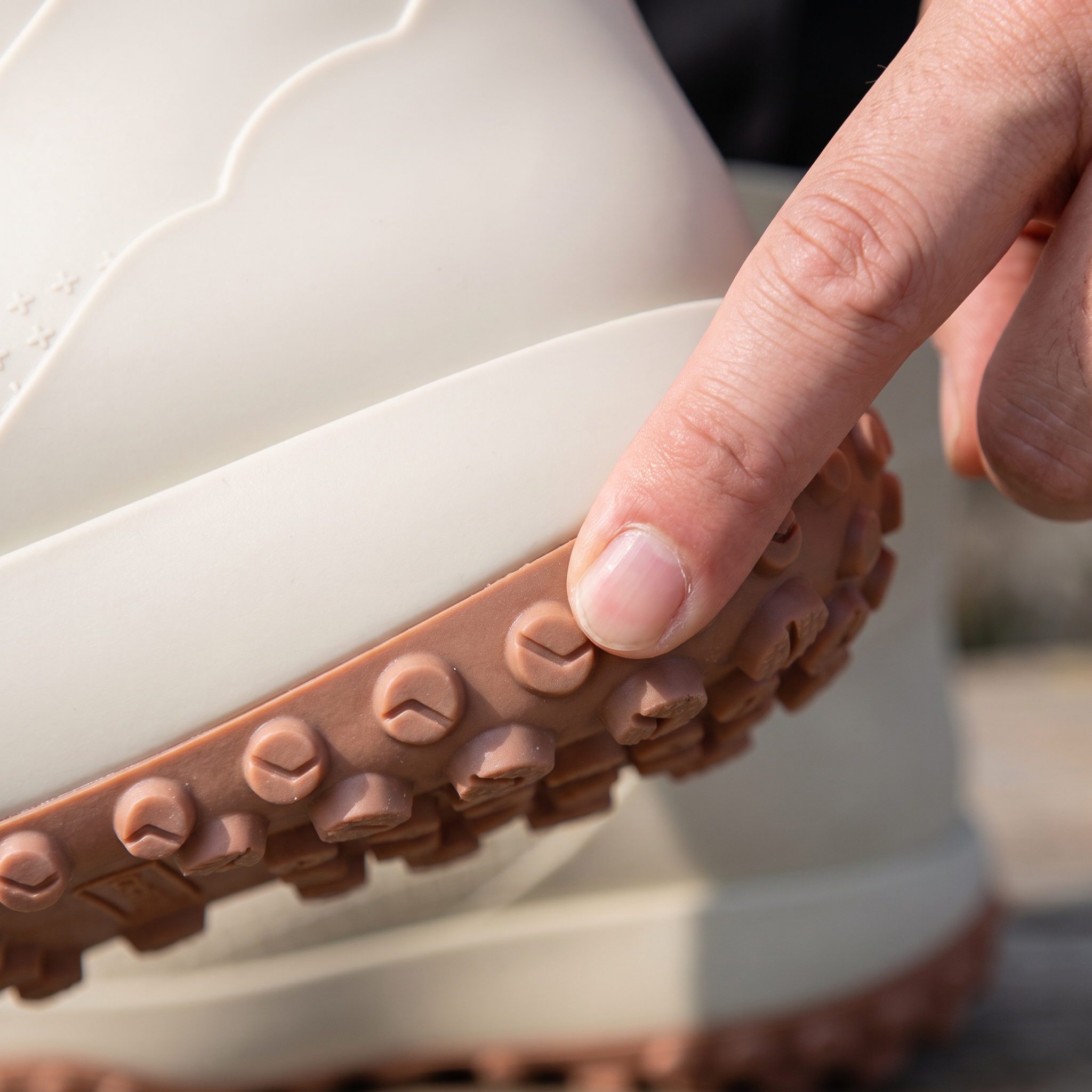 Close-up of the non-slip rubber sole