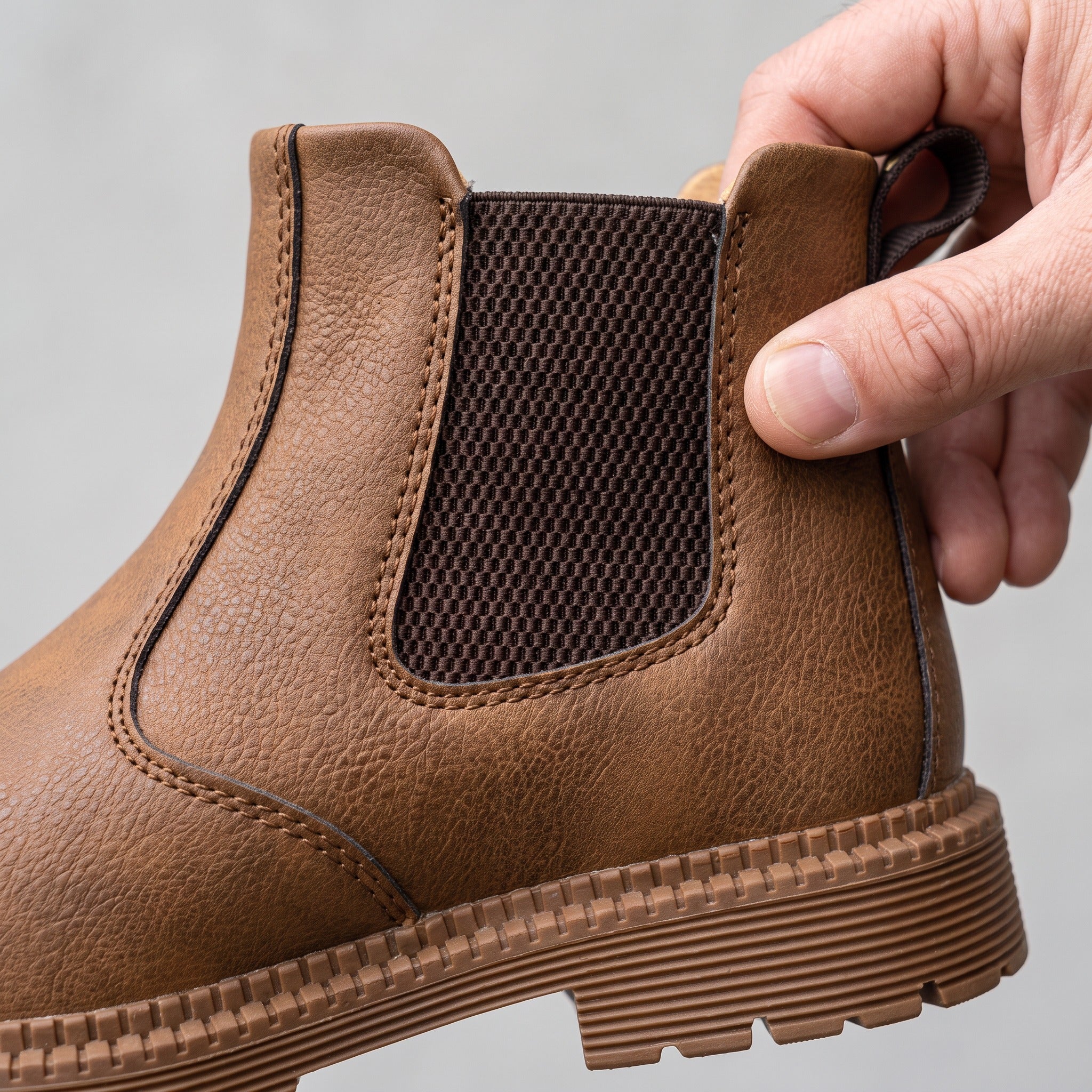 Men's Chelsea Boots with Lug Sole | Leather Look | 3 Colours