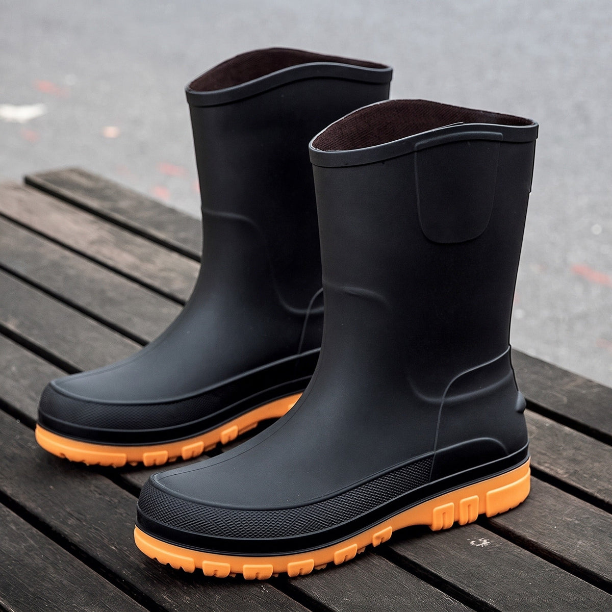 Men's Mid-Calf Wellies | Optional Fleece Cuff | 6 Styles