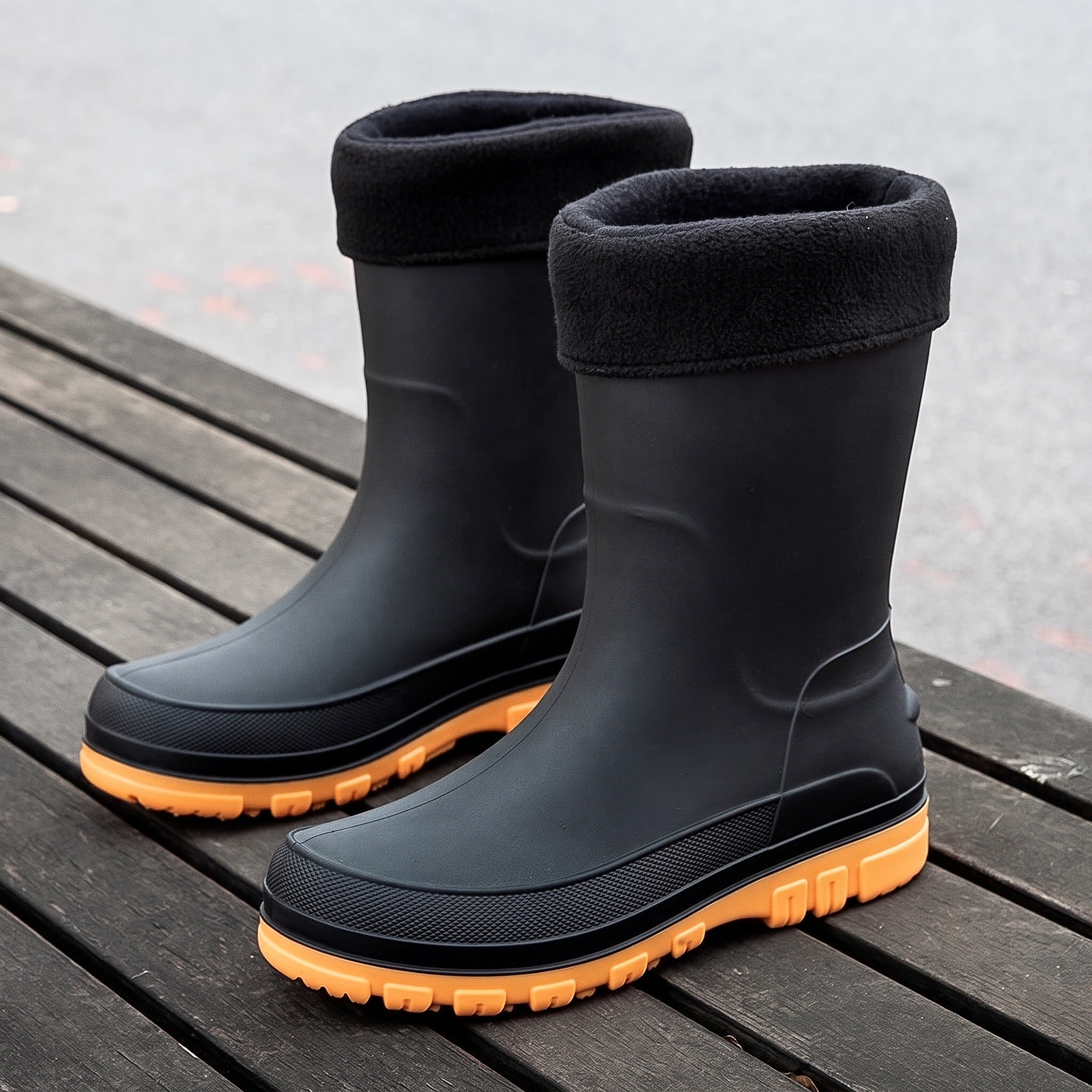 Men's Mid-Calf Wellies | Optional Fleece Cuff | 6 Styles