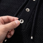 Men's Knitted Henley Hoodie | Textured Knit | 3 Colours