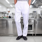 Men's Chef Trousers | Elasticated Waist | Side Pockets | Cotton Blend