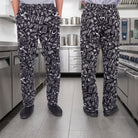 Men's Chef Trousers | Elasticated Waist | Side Pockets | Cotton Blend