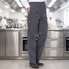 Men's Chef Trousers | Elasticated Waist | Side Pockets | Cotton Blend