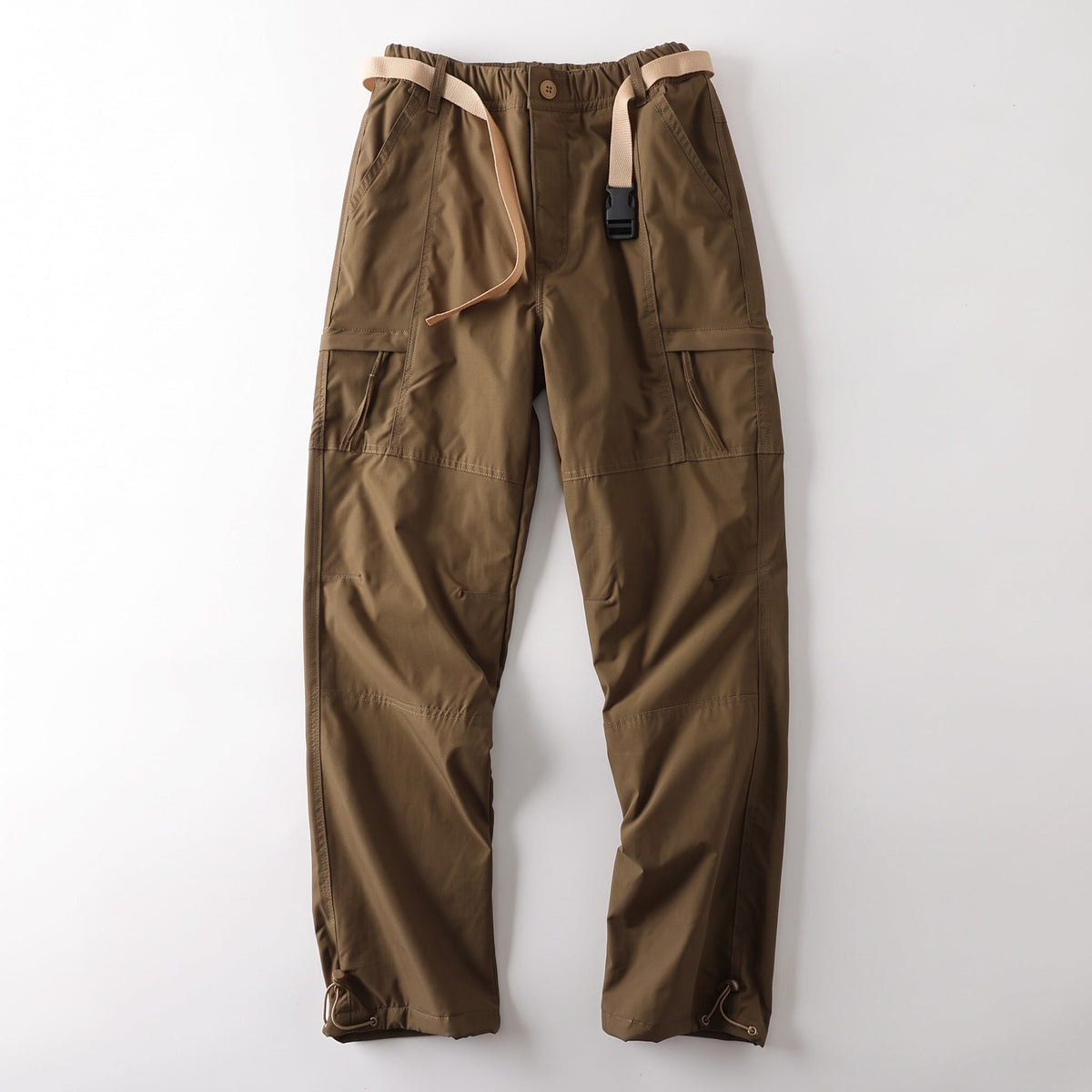 Men's Fleece Lined Trousers | Cargo | Belted | Drawcord Hem