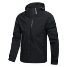 Black hooded zip jacket displayed on a mannequin torso form | Chaps London
