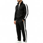Men's Contrast Stripe Tracksuit | Stand Collar Jacket | 7 Colours