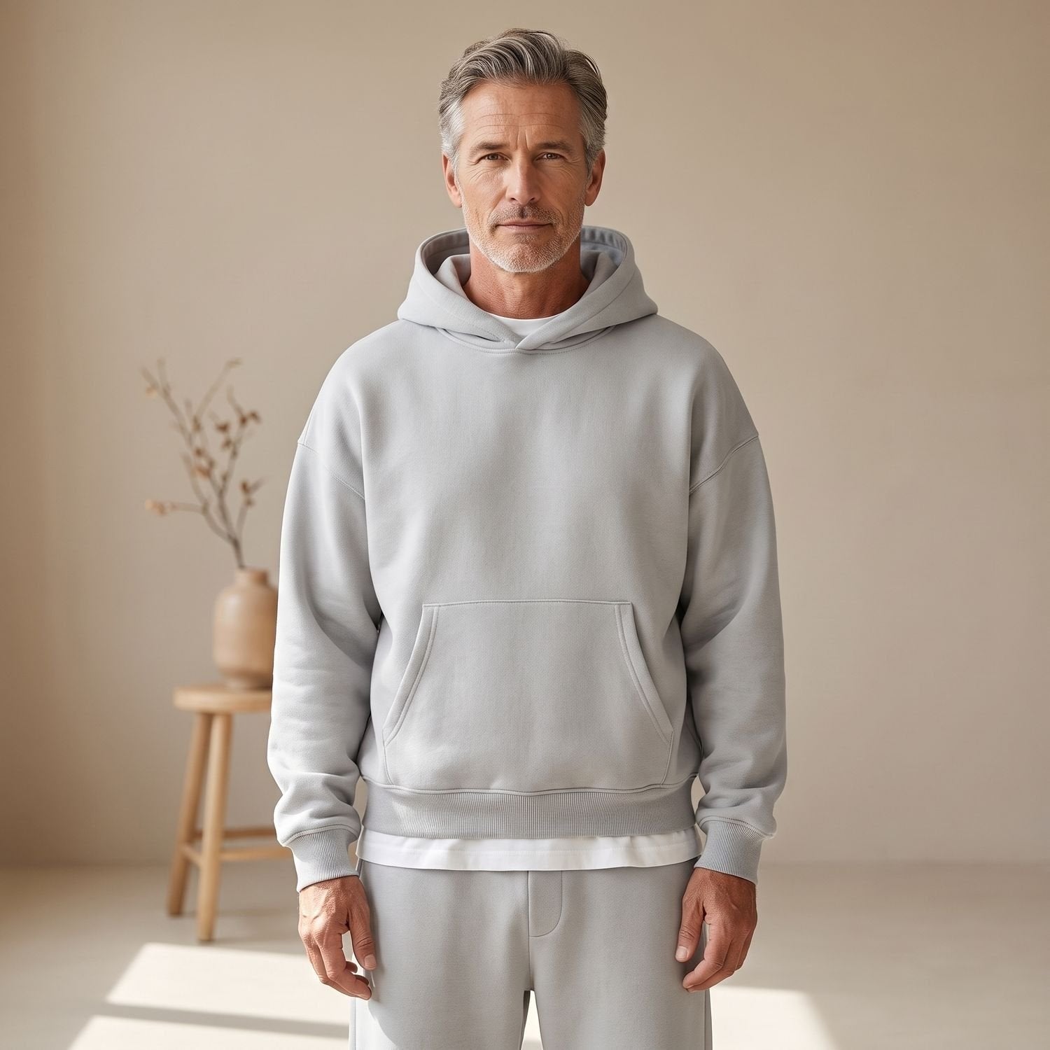 Men's Straight Leg Tracksuit | Hoodie and Joggers | Kangaroo Pocket