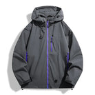 Men's Sporty Rain Jacket | Adjustable Hood | Zip Pockets | Hip Length