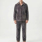 Men's Fleece Pyjamas with Collar | Button Front | 7 Styles