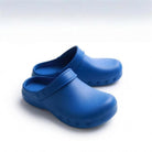 Pair of blue EVA clogs with heel strap, no model | Chaps London