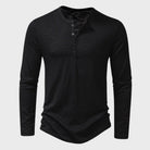 Men's Long Sleeve Henley Top | Button Placket | 5 Colours