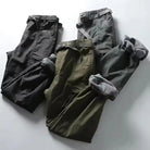 Men's Fleece Lined Trousers | Cargo | Belted | Drawcord Hem