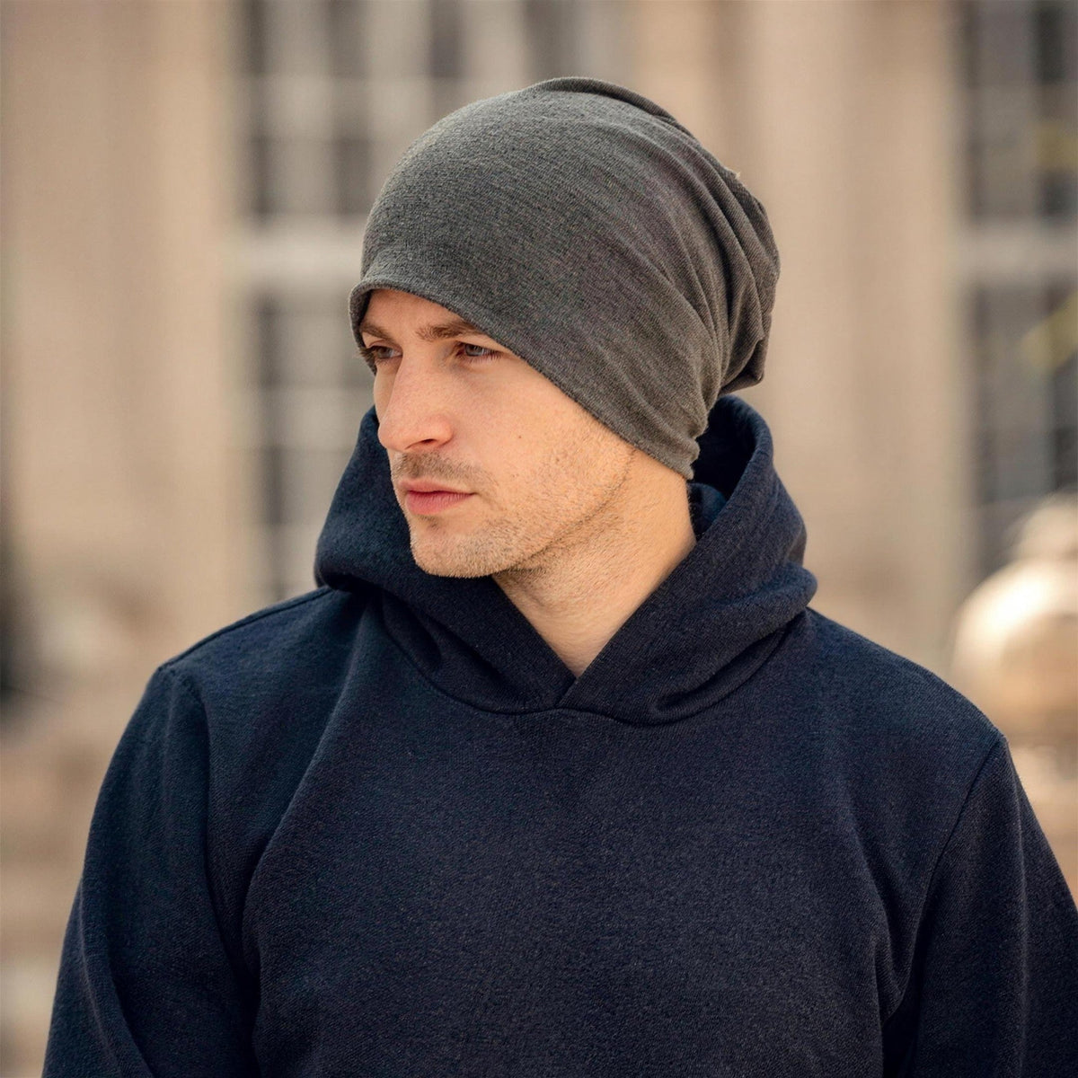 Men's Slouch Beanie | Lightweight Jersey | One Size
