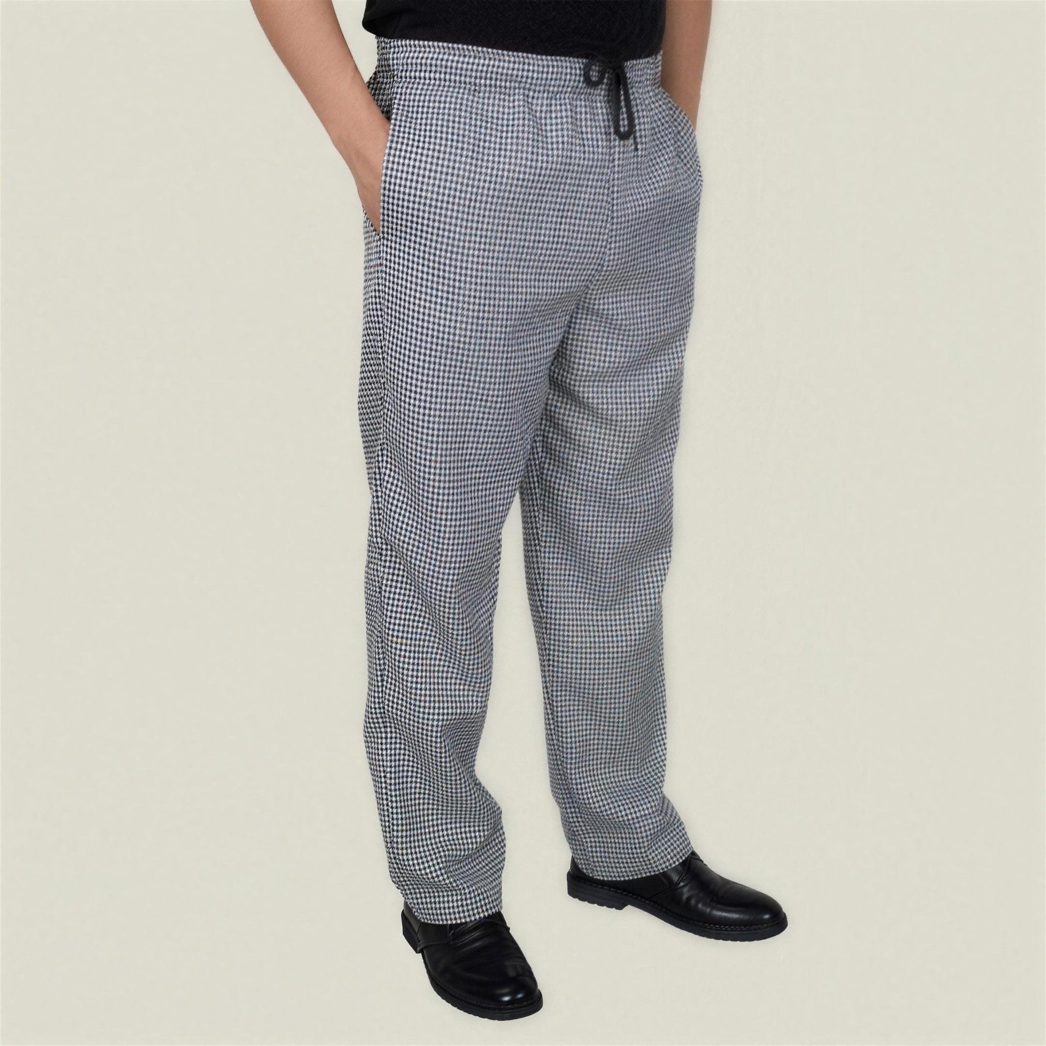Men's Pull-On Trousers | Elasticated Waist | Side Pockets | Kitchen and Service