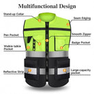 Men's Work Vest | Reflective Strips | Two Tone | Multi-Pocket
