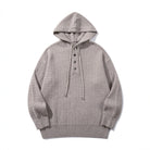 Men's Knitted Henley Hoodie | Textured Knit | 3 Colours