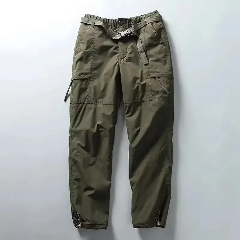 Men's Fleece Lined Trousers | Cargo | Belted | Drawcord Hem