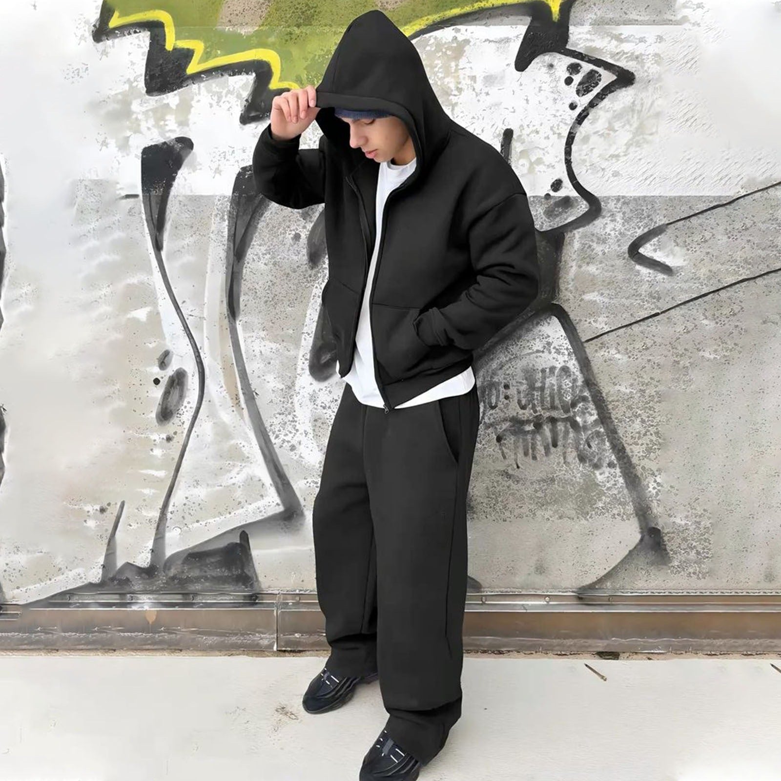 Men's Oversized Zip Hoodie and Joggers Set | 5 Colours
