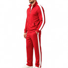 Men's Contrast Stripe Tracksuit | Stand Collar Jacket | 7 Colours