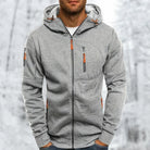 Men's Zip Hoodie with Chest and Sleeve Pockets | 9 Colours
