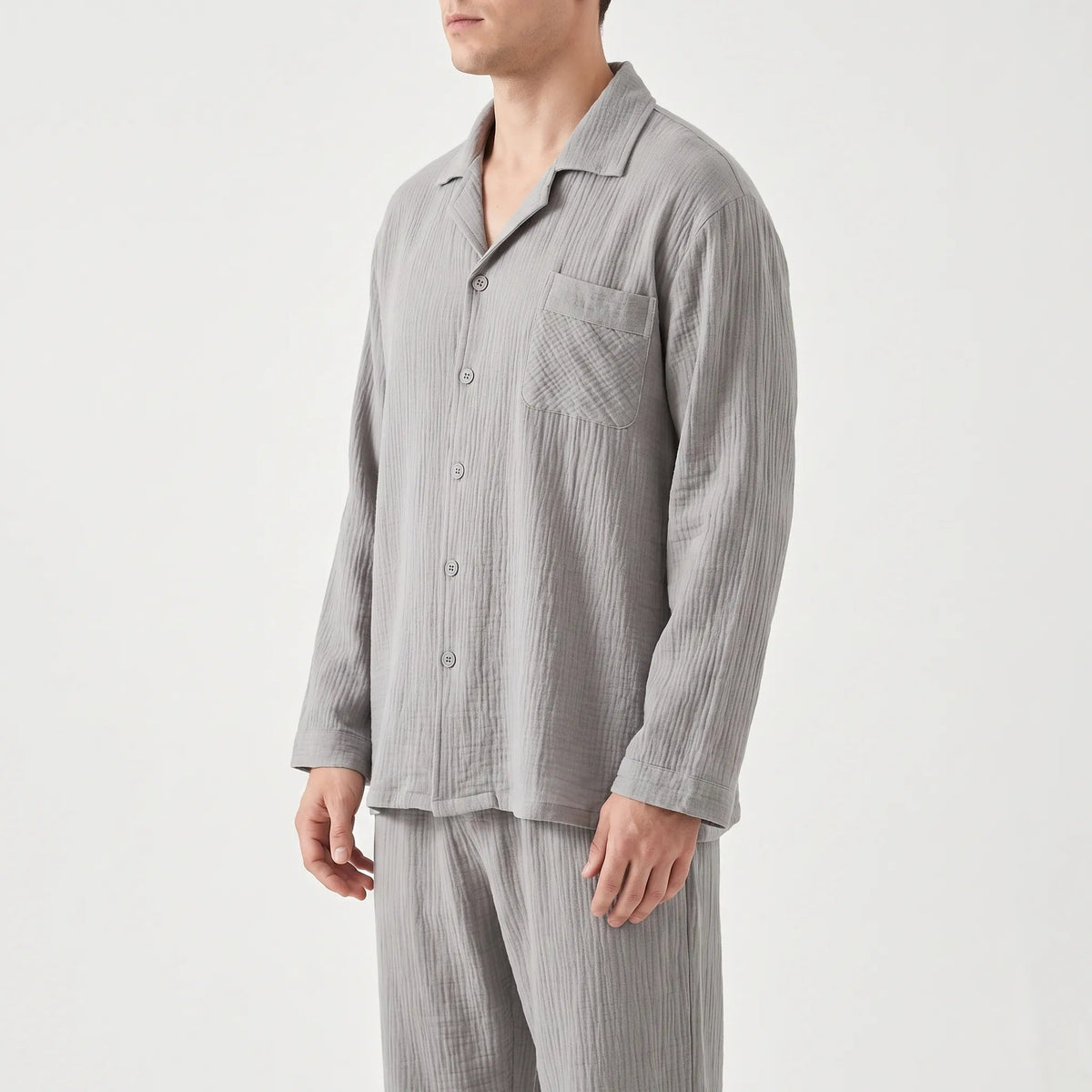 Men's Double Gauze Pyjamas | Camp Collar | 4 Colours