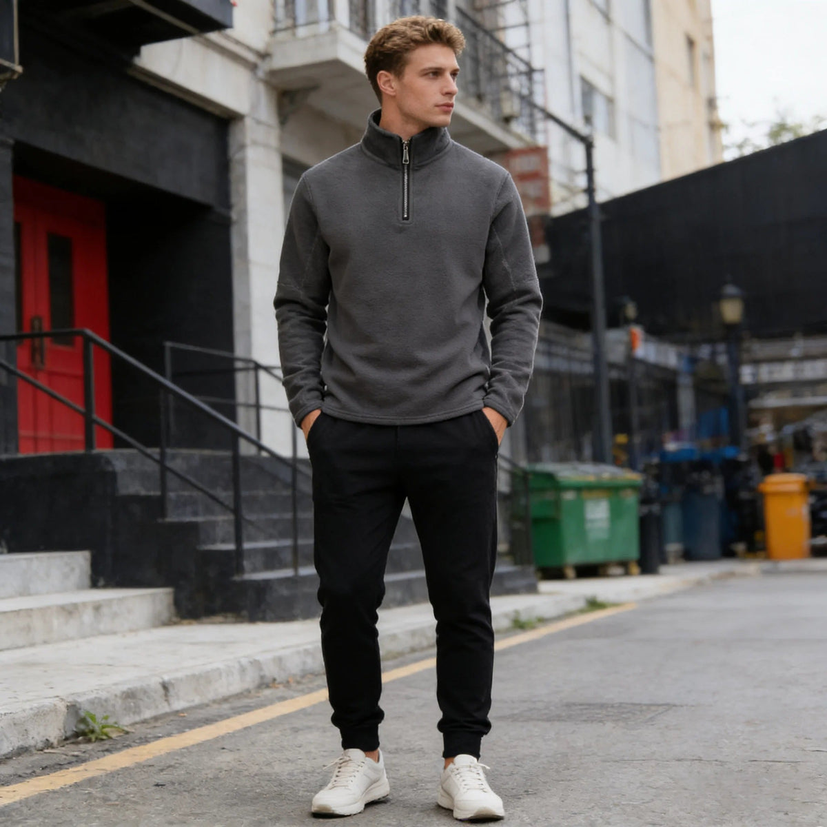 Men's Zip Neck Fleece | Stand Collar | Pullover