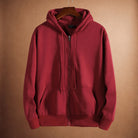 Men's Full Zip Hoodie | Drawstring Hood | 7 Colours