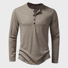 Men's Long Sleeve Henley Top | Button Placket | 5 Colours