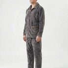Men's Fleece Pyjamas with Collar | Button Front | 7 Styles