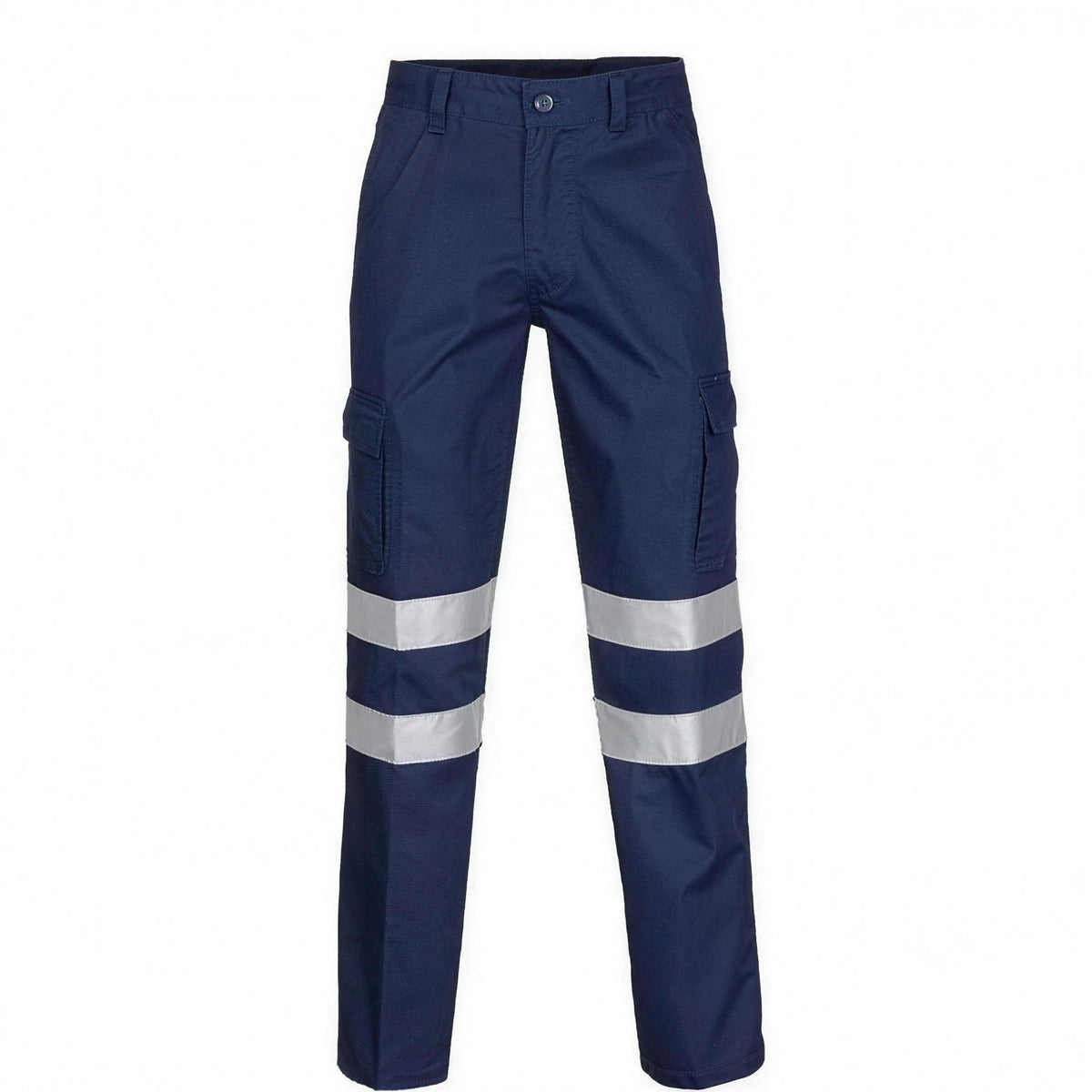 Men's Reflective Work Trousers | Cotton | Cargo | Navy
