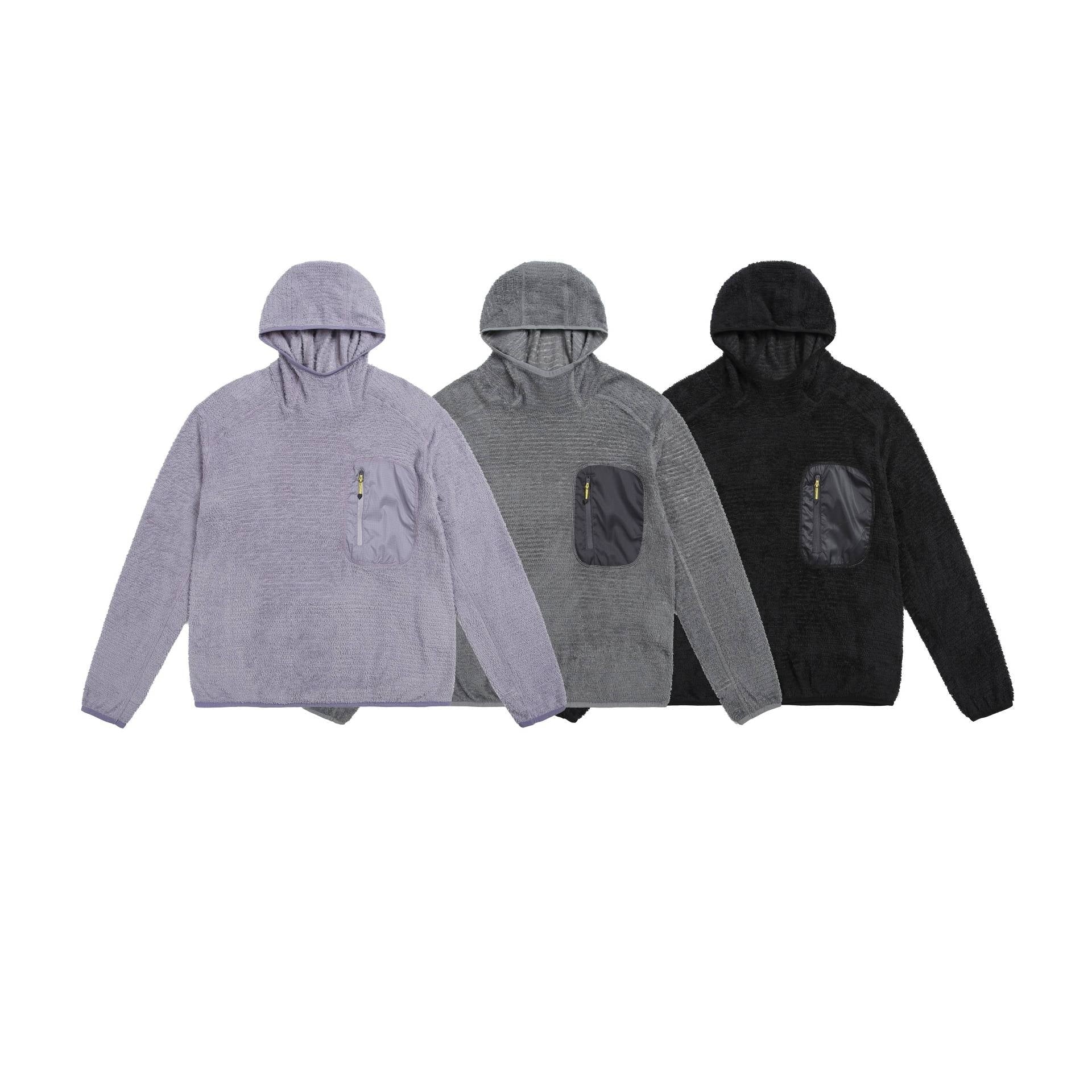 Men's Fleece Hoodie with Zip Chest Pocket | 3 Colours