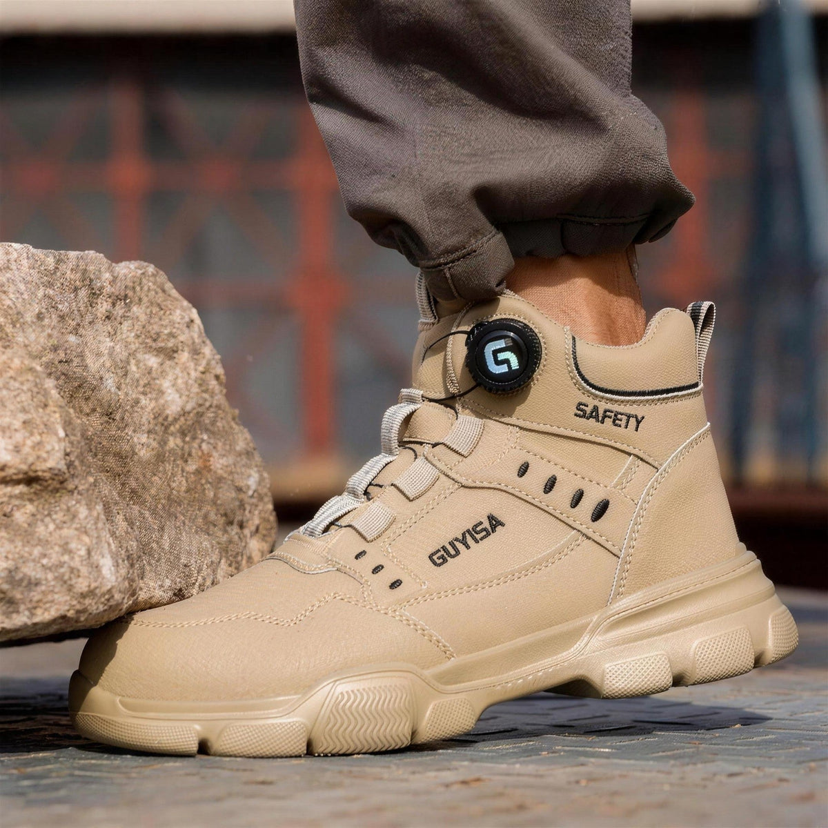 Men's Work Boots | Steel Toe | Dial Lacing | Ankle High