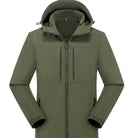 Men's Softshell Rain Jacket | Hooded | Water Repellent | Zip Pockets
